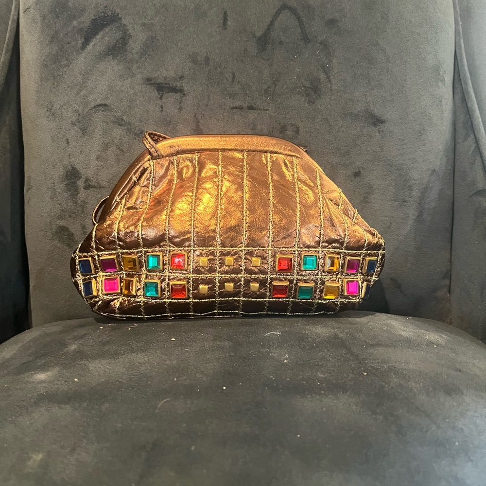Elegant Gold and Multicolor Women's Bag
